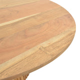 Masa de cafea Canicule II, lemn masiv de acacia, nuanta Naturala, Natur, D80x40 cm