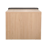 Masa de cafea Cozeto cu aspect de marmura, Lemn, Natur, 100x53x41 cm
