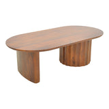 Masa de cafea Flute, Lemn de mango, 130x65x40 cm - Nuc