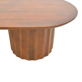 Masa de cafea Flute, Lemn de mango, 130x65x40 cm - Nuc