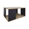 Masă de cafea cu design modern , Stil Sonoma-Antracit, Lemn și Metal, 90x90x45 cm, imagine suplimentara