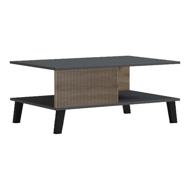Masă de cafea cu design modern Tuscany, Stil sonoma-antracit, Material lemn/metal, 83x54x34 cm