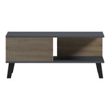 Masă de cafea cu design modern Tuscany, Stil sonoma-antracit, Material lemn/metal, 83x54x34 cm