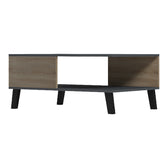 Masă de cafea cu design modern Tuscany, Stil sonoma-antracit, Material lemn/metal, 83x54x34 cm, perspectiva suplimentara