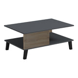 Masă de cafea cu design modern Tuscany, Stil sonoma-antracit, Material lemn/metal, 83x54x34 cm