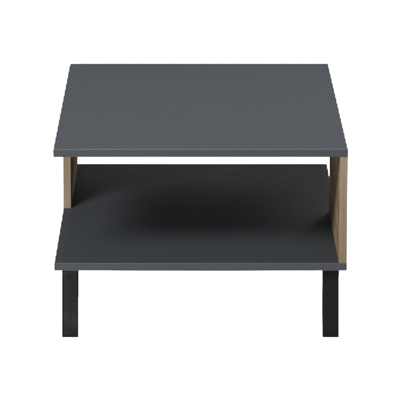 Masă de cafea cu design modern Tuscany, Stil sonoma-antracit, Material lemn/metal, 83x54x34 cm