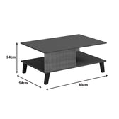 Masă de cafea cu design modern Tuscany, Stil sonoma-antracit, Material lemn/metal, 83x54x34 cm, foto produs 7