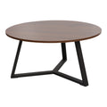 masuta de cafea Masa de cafea cu functie Berton, Lemn de Nuc și metal Negru, 80x40 cm