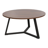 Masa de cafea cu functie Berton, Lemn de Nuc și metal, Negru, 80x40 cm