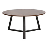 Masa de cafea cu functie Berton, Lemn de Nuc și metal, Negru, 80x40 cm