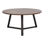 Masa de cafea cu functie Berton, Lemn de Nuc și metal, Negru, 80x40 cm, detaliu produs