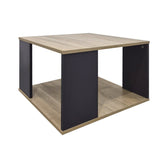 Masă de cafea cu funcție decorativă, Sonoma-Anthracite, Modern, Pal melaminat, 60x60x39 cm, imagine suplimentara
