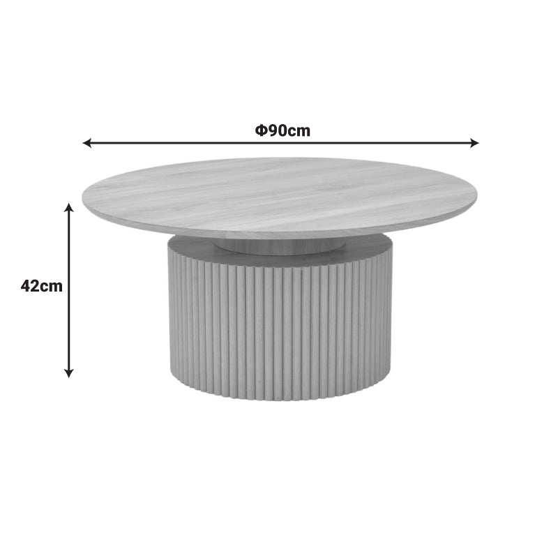 Masuta de cafea Opols, MDF, D90x42 cm - Natur