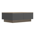 Masa de cafea cu rafturi Winey, Lemn, Sonoma-Antracit, 90x60x31 cm, imagine suplimentara