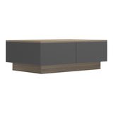 Masa de cafea cu rafturi Winey, Lemn, Sonoma-Antracit, 90x60x31 cm