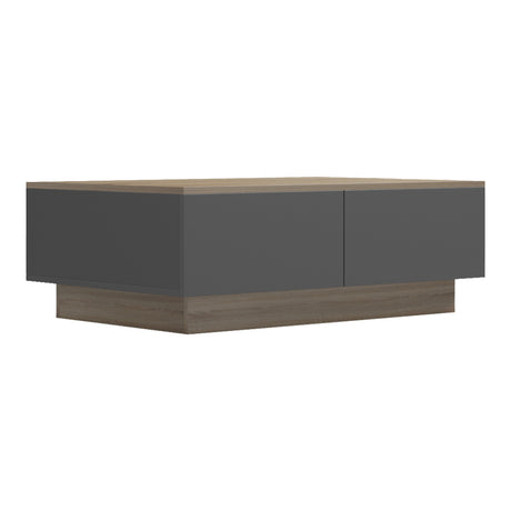 Masa de cafea cu rafturi Winey, Lemn, Sonoma-Antracit, 90x60x31 cm