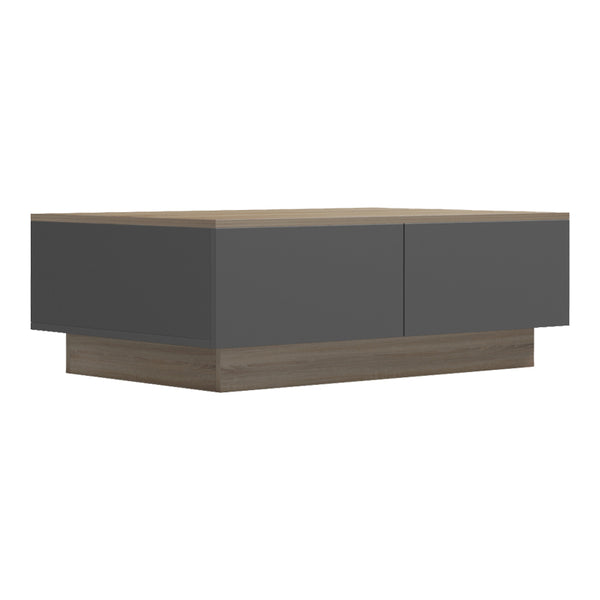 Masa de cafea cu rafturi Winey, Lemn, Sonoma-Antracit, 90x60x31 cm