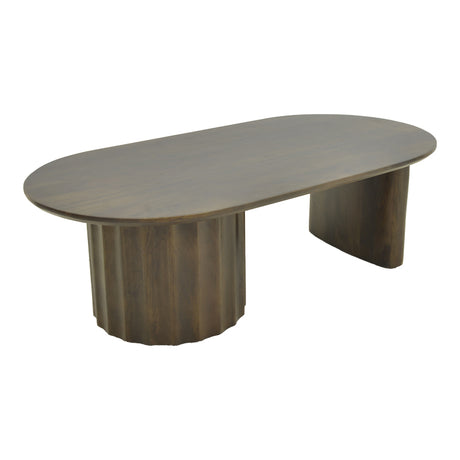Masă de cafea din lemn masiv Flute, stil wenge, mango, 130x65x40 cm
