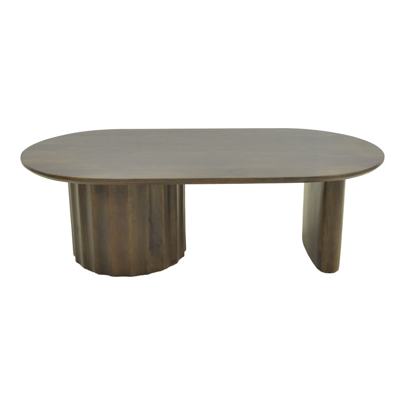 Masa de cafea Flute, Lemn de mango, 130x65x40 cm - Wenge