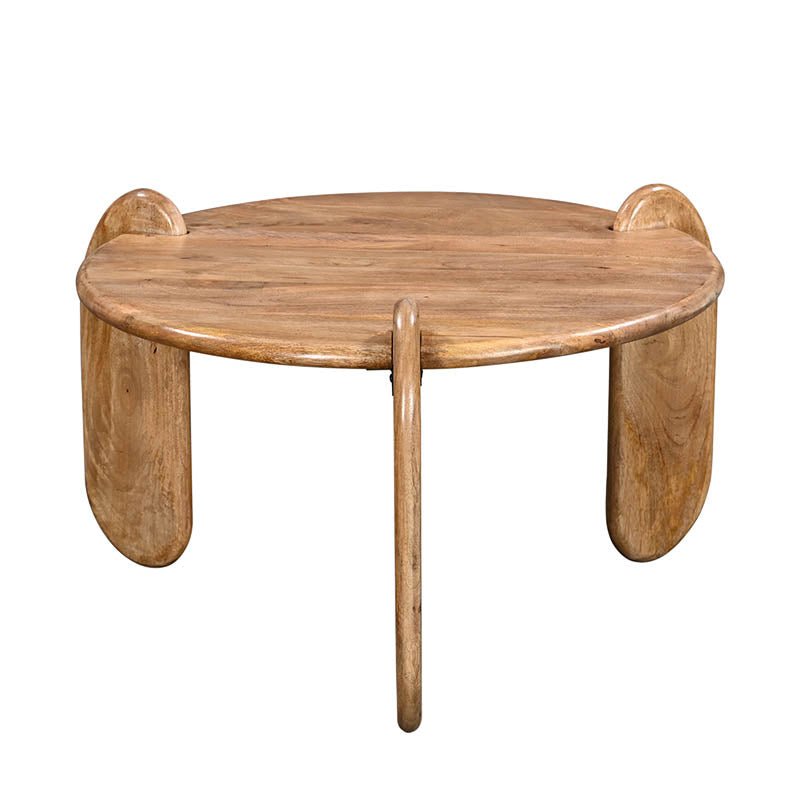 Masa de cafea Earten, Lemn de Acacia, Natur, 80x40 cm, imagine suplimentara