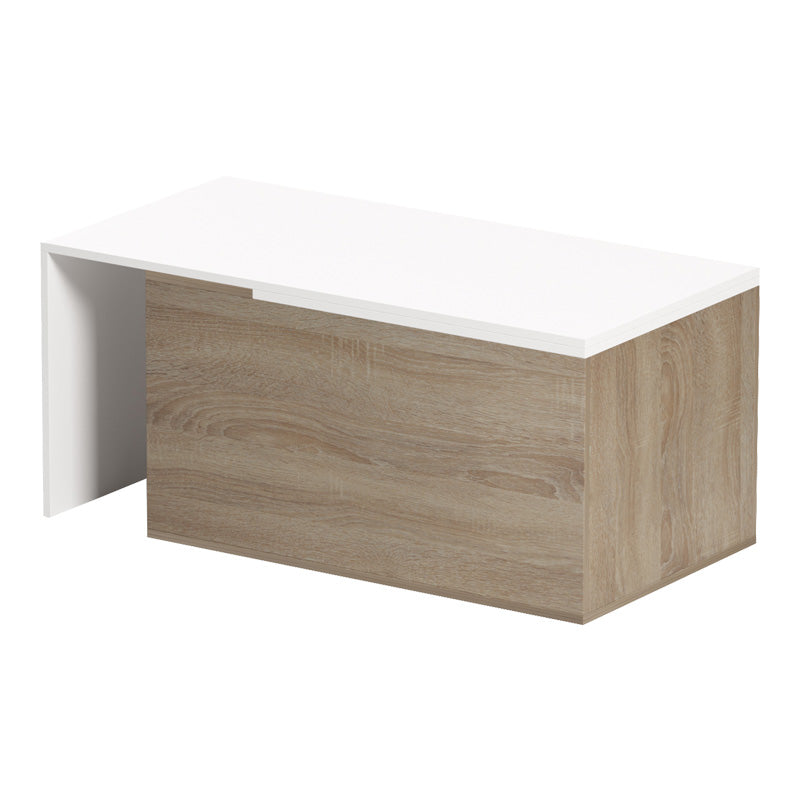 Masa de cafea extensibila Extera, Alb-sonoma, 100-160x50x45 cm