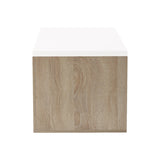 Masa de cafea extensibila Extera, Alb-sonoma, 100-160x50x45 cm