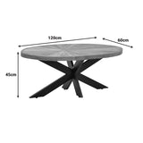 Masa de cafea, Fardy, lemn masiv de acacia, Negru, 120x60x45 cm
