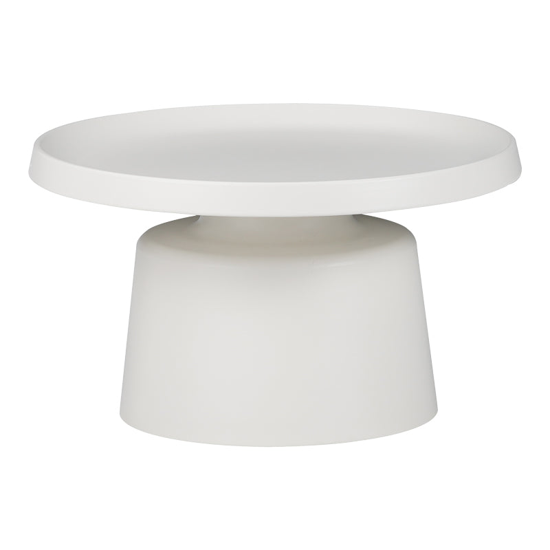 Set 2 mese de cafea Ginoze, Metal, 70x70x40 cm - Alb