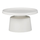 Set 2 mese de cafea Ginoze, Metal, 70x70x40 cm - Alb