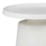 Set 2 mese de cafea Ginoze, Metal, 70x70x40 cm - Alb