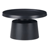 Set 2 mese de cafea Ginoze, Metal, 70x70x40 cm - Negru