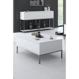 Masă de cafea Lord Bexley, alb - negru - alb - auriu - alb - argintiu, 90x60x40 cm - White
Silver