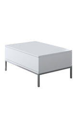 Masă de cafea Lord Bexley, alb - negru - alb - auriu - alb - argintiu, 90x60x40 cm - White
Silver