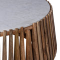 Masa de cafea Mable, cu blat de marmură, Lemn de Mango, Natur, 120x45 cm, detaliu produs