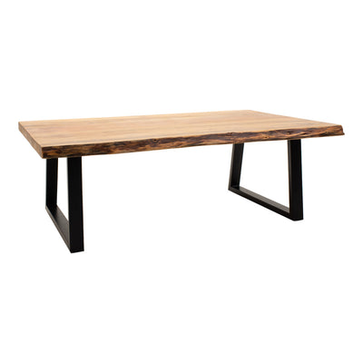 masuta de cafea Masa de cafea Miles Boho, Lemn de salcam, Grosime 3 cm, Natural, 115x60x45 cm