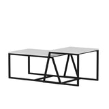 Masa de cafea Minimal Inarch, antracit - alb, 55x57 cm - Alb