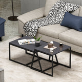 Masa de cafea Minimal Inarch, antracit - alb, 55x57 cm - Anthracite