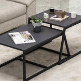Masa de cafea Minimal Inarch, antracit - alb, 55x57 cm - Anthracite
