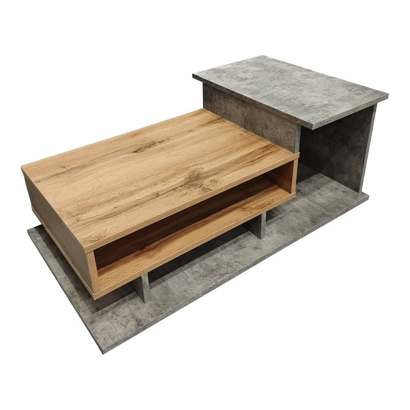 Masuta de cafea Nuvele, Pal melaminat, 90x50x35 cm - Ciment-Sonoma