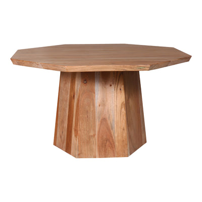masuta de cafea Masa de cafea octogonala Boho, Lemn de salcam, Natural, 80x80x45 cm