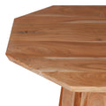 Masa de cafea octogonala Boho, Lemn de salcam, Natural, 80x80x45 cm, perspectiva suplimentara