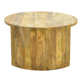 Masă de cafea Orban cu funcție decorativă, Stil Natural, Lemn masiv de mango, 80x45 cm, foto produs