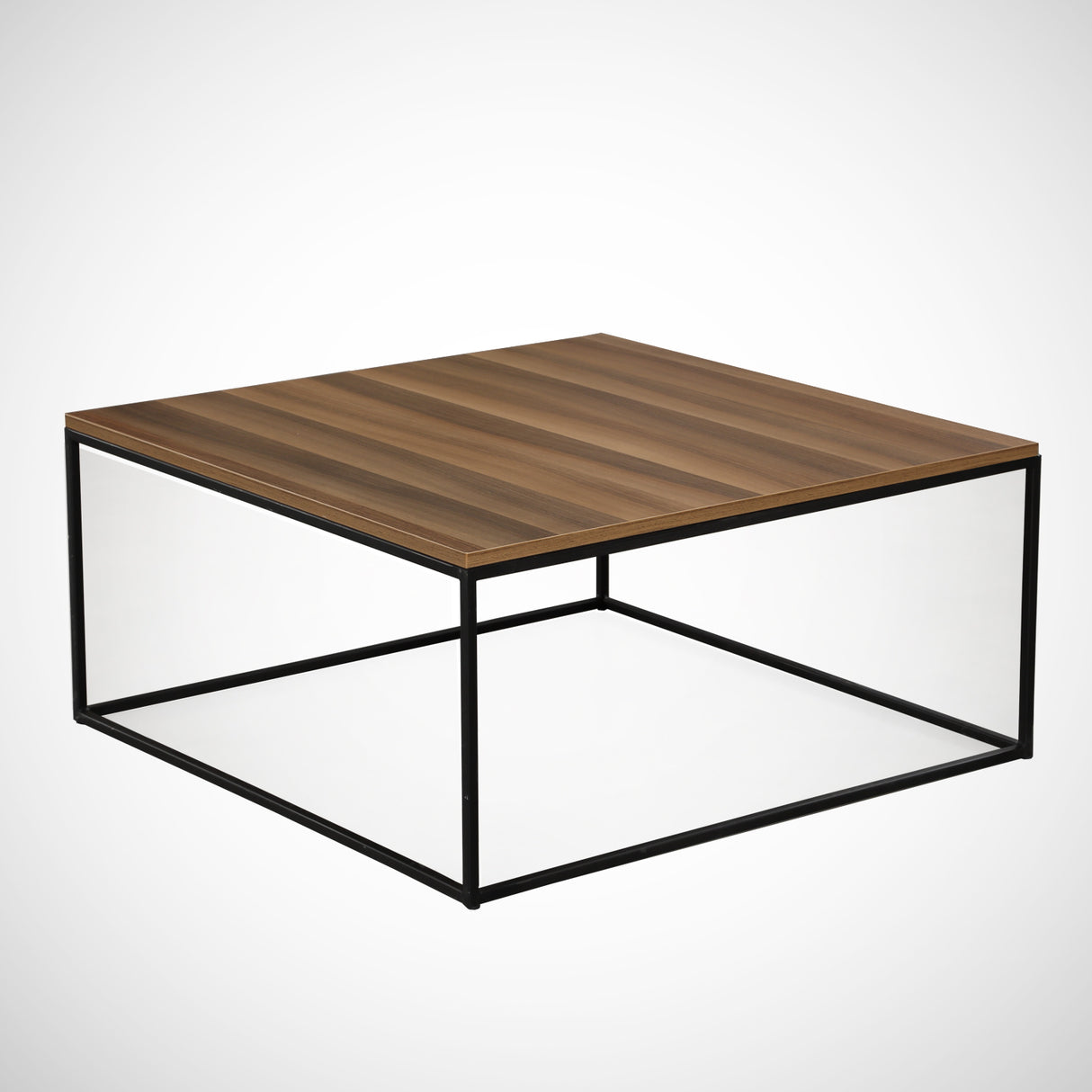 Masă de cafea Poli Comforty, stejar - nuc, 75x75x43 cm - Walnut