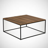 Masă de cafea Poli Comforty, stejar - nuc, 75x75x43 cm - Walnut