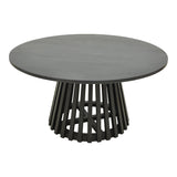 Masa de cafea Radiane Solid, design natural, lemn de acacia, 80x40 cm - Negru