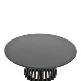 Masa de cafea Radiane Solid, design natural, lemn de acacia, 80x40 cm - Negru