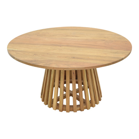 Masa de cafea Radiane Solid, design natural, lemn de acacia, 80x40 cm