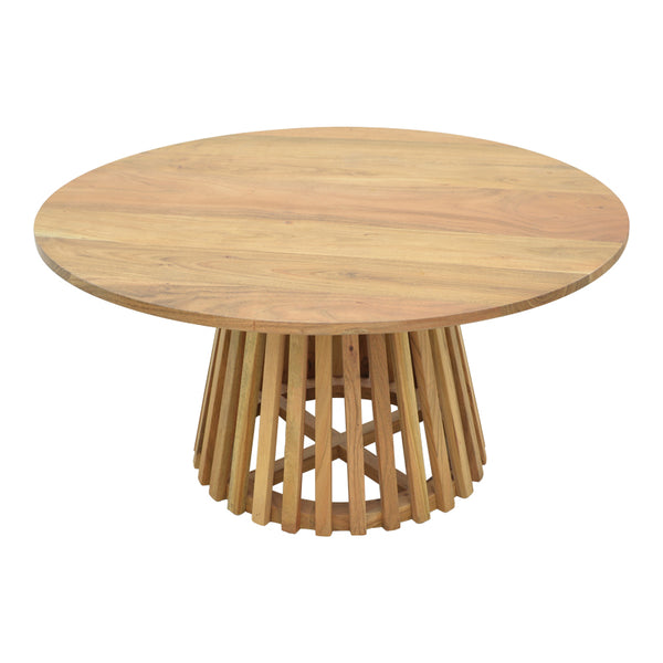 Masa de cafea Radiane Solid, design, Natural - Negru, lemn de acacia, 80x40 cm