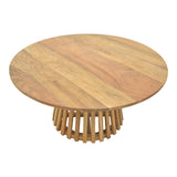 Masa de cafea Radiane Solid, design natural, lemn de acacia, 80x40 cm - Natur
