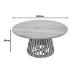 Masa de cafea Radiane Solid, design natural, lemn de acacia, 80x40 cm - Natur